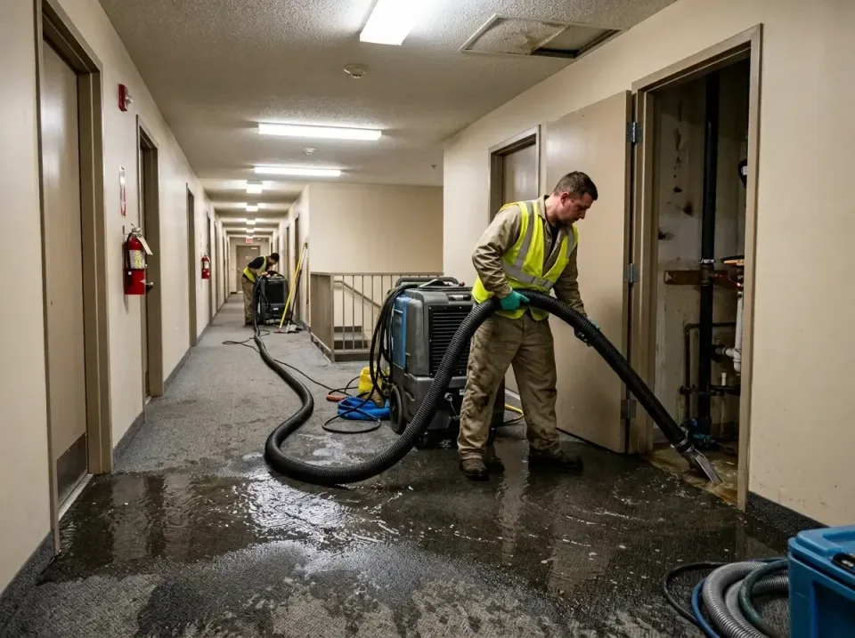 multi-unit-apartment-hallway-f-005 — frequently asked questions, Emergency Burst Pipe Water Extraction & Removal in Feather…